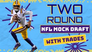 2 ROUND 2024 NFL Mock Draft WITH TRADES  2024 NFL Mock Draft [upl. by Nairret]