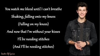 Shawn Mendes  STITCHES Lyrics [upl. by Riannon425]