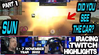 iRacing Twitch Highlights 22S4W8P1 1  7 November 2022 Part 1 Funny moves saves wins fails [upl. by Attenohs]