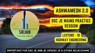 Ashwamedh 20  SSC JE 2024 Mains Special Session  Lecture 18  Highway Revision by MCQ [upl. by Zindman658]