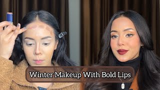 Winter Makeup  Simple Step By Step  Tutorial  Makeup  LaibaNajam [upl. by Pantheas416]