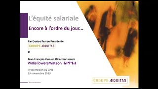 Webinaire  Loi sur l’équité salariale  des changements au Québec [upl. by Eiznekcam135]