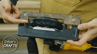 Super simple way to make a Circular Saw Guide  woodworking [upl. by Ardnasxela716]