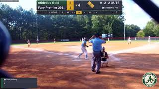 Athletics Gold TamborraSpencer 14U vs Fury Premier 2011 Woodard 20241006 [upl. by Eelinej469]