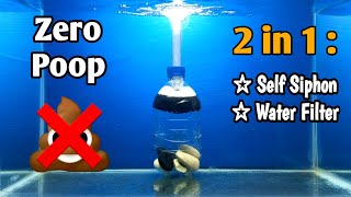 Aerator self siphon filter DIY  Aerator biofoam filter DIY  Aquarium filter DIY part 2 [upl. by Ayikur]