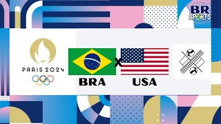 BRASIL X EUA AO VIVO COM IMAGENS  OLIMPÃADAS PARÃS 2024  VÃ”LEI MASC QUARTAS DE FINAL [upl. by Gennifer770]