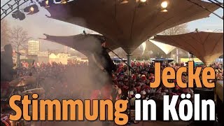 Karneval 2018 Die Jecken trotzen der Kälte an Weiberfastnacht [upl. by Willard]