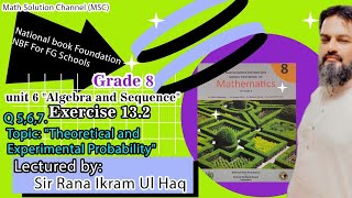 Math grade 8 NBF Exercise 132 Q 567 Topic quotExperimental and theoretical probabilityquot FGschool [upl. by Asyram851]