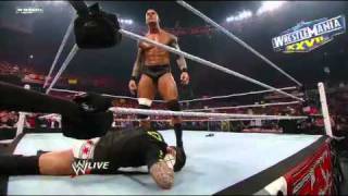 Raw Randy Orton and CM Punk trade blows before WrestleMania XXVII [upl. by Riccardo]