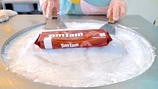 Tim Tam chocolate biscuit ice cream VS oreo cookie banana ice cream rolls challenge [upl. by Iona383]