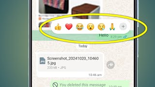 Whatsapp Message Par React Kaise Kare  Whatsapp Me React Kaise Kare [upl. by Ettenay505]