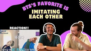 BTSs favorite is imitating each other REACTION😂  This is hilarious React To BTS [upl. by Aratal]