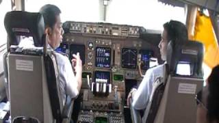 Philippine airline Boeing 747400 Cockpit [upl. by Airdnazxela]