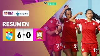 FECHA 9 Sporting Cristal vs Ayacucho FC 60  RESUMEN Y GOLES  LIGA FEMENINA DE FÚTBOL 🏃🏽‍♀️⚽ [upl. by Piggy]