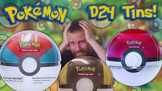 NEW D24 Pokéball Tins Unboxing What Packs Are Inside 🎉🔥 [upl. by Diba]