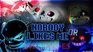 AMV Nobody likes me Evil Sanses [upl. by Asteria]