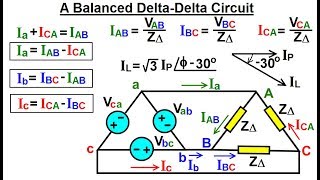 Electrical Engineering Ch 13 3 Phase Circuit 25 of 53 A Balanced DeltaDelta Circuit [upl. by Nahtannhoj]