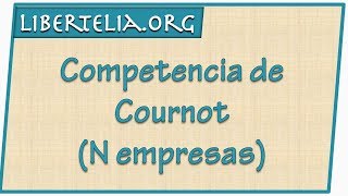 Equilibrio de Cournot N empresas con costos iguales  Oligopolio  Libertelia [upl. by Lissa]