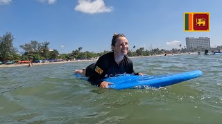 Surfing at Weligama Beach Sri Lanka [upl. by Honebein]