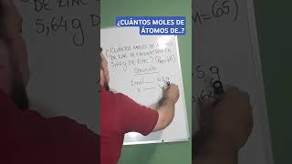 ¿CUÁNTOS MOLES DE ÁTOMOS DE chemistry [upl. by Jovitah]