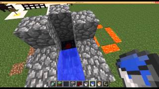 Minecraft Tutoriel  Portail du Nether avec UN sceau de lave [upl. by Thatcher408]