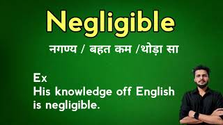 Negligible meaning in Hindi [upl. by Etan966]