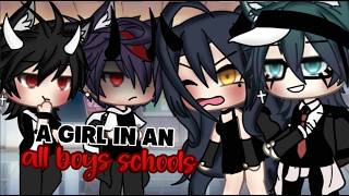 ☆A girl in an all boys school☆  Gacha Life Mini Movie GLMM [upl. by Naeloj871]