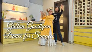 Gallan Goodiyaan  Indian Wedding Dance  Easy to Follow Steps  Weddings and Sangeets [upl. by Aidole]