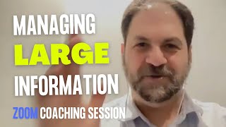 Managing and Organising Large Information  Memory Coaching Session [upl. by Stacia473]