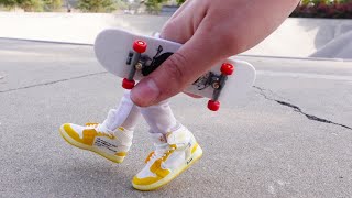 Finger Skateboard  Skatepark Flick Tricks Tech Deck Finger shoes Finger dancing  Finger Boarding [upl. by Shem]