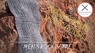 Men’s Rock Knit Scarf Free Pattern Workshop [upl. by Ruthi380]