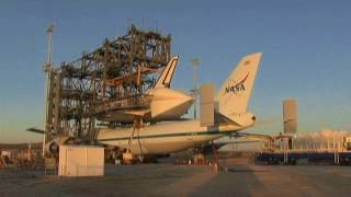 Timelapse Video of Space Shuttle Endeavour Being Mated to NASAs 747 Shuttle Carrier Circraft [upl. by Lareneg]