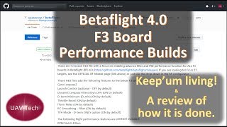 Betaflight 40 F3 Board Performance Edit Release [upl. by Val]