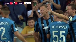 Club Brugge vs KV Mechelen 11 Joaquin Seys score to earn a draw for Brugge Match recap [upl. by Eylatan]