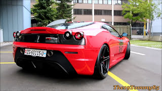 Ferrari 430 Scuderia with ADV1 Wheels amp Capristo Exhaust Downshifts amp Accelerations Sound [upl. by Anu]