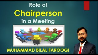 Role of a Chairperson in a Formal Meeting [upl. by Derril714]