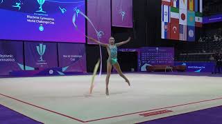 KARBANOV Helene FRA RIBBON FIG Rhythmic Gymnastics World Challenge Cup CLUJ NAPOCA [upl. by Pierette]