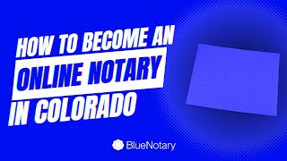 How to Become an Online Notary in Colorado [upl. by Anirba3]