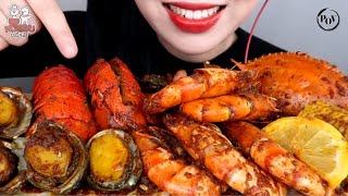 ASMR Korean Food Spicy Food Mukbang Lobster Tail Shrimp Crab With Korean Girl [upl. by Lyndon]