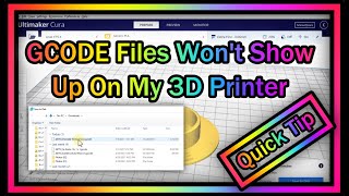 My GCODE Files Dont Show Up On My 3D Printer When I Insert The SD Card Or I Cant See The Name [upl. by Cnut336]