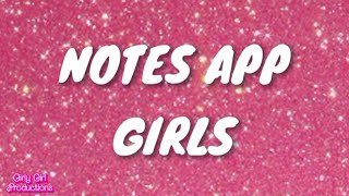 Notes app Girls [upl. by Mellicent763]