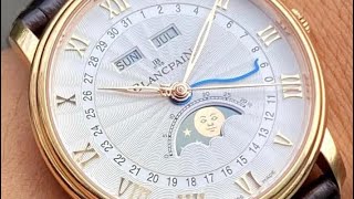 BLANCPAIN VILLERET MOONPHASE amp COMPLETE CALENDAR 6664364255B [upl. by Yolanda657]