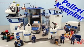 Playmobil Polizei Kommandozentrale Komplett Helicopter Einsatzwagen seratus1 [upl. by Assilym]