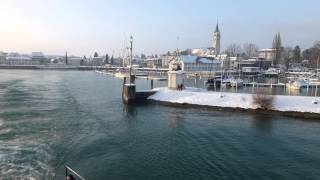 Leaving Romanshorn on a ferry across Lake Constance [upl. by Aliel]