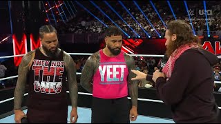 Jey Uso amp Jimmy Uso Confronta Sami Zayn  WWE Raw Noviembre 4 2024 [upl. by Hurlbut]