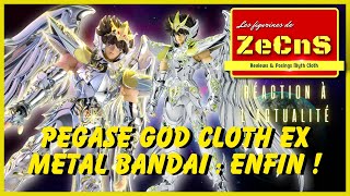 Newscast Myth Cloth  Les Figurines de ZeCnS  Seiya V4 God Cloth EX Metal BANDAI Reaction [upl. by Acker]