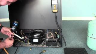 Danby Wine Cooler Repair  Recharging your wine Cooler with 134a Freon [upl. by Reyam]