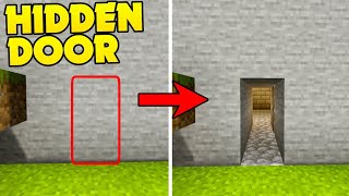 Minecraft How to make a Hidden Piston Door In BEDROCK Tutorial [upl. by Nidak]