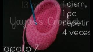 Como hacer un zapato básico a crochet [upl. by Alison592]