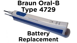 Battery Replacement Guide for Braun OralB Type 4729 Toothbrush  Professional Care [upl. by Narat]